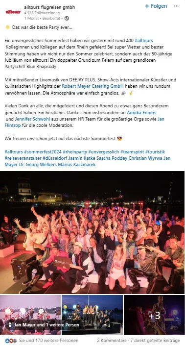 Feiernder Kunde auf der besten Party mit Freunden und Stimmung.